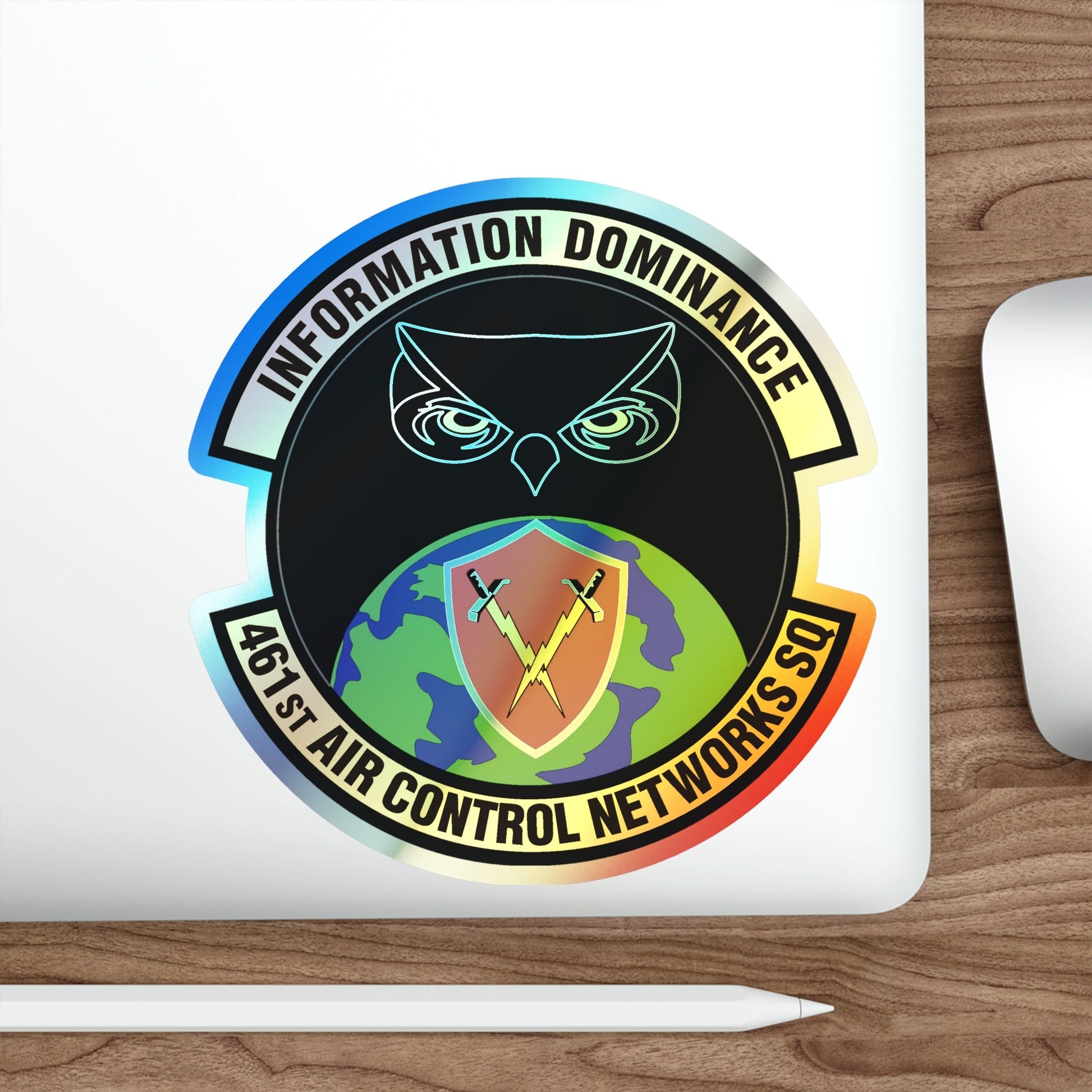 461st Air Control Networks Squadron (U.S. Air Force) Holographic STICKER Die-Cut Vinyl Decal-The Sticker Space