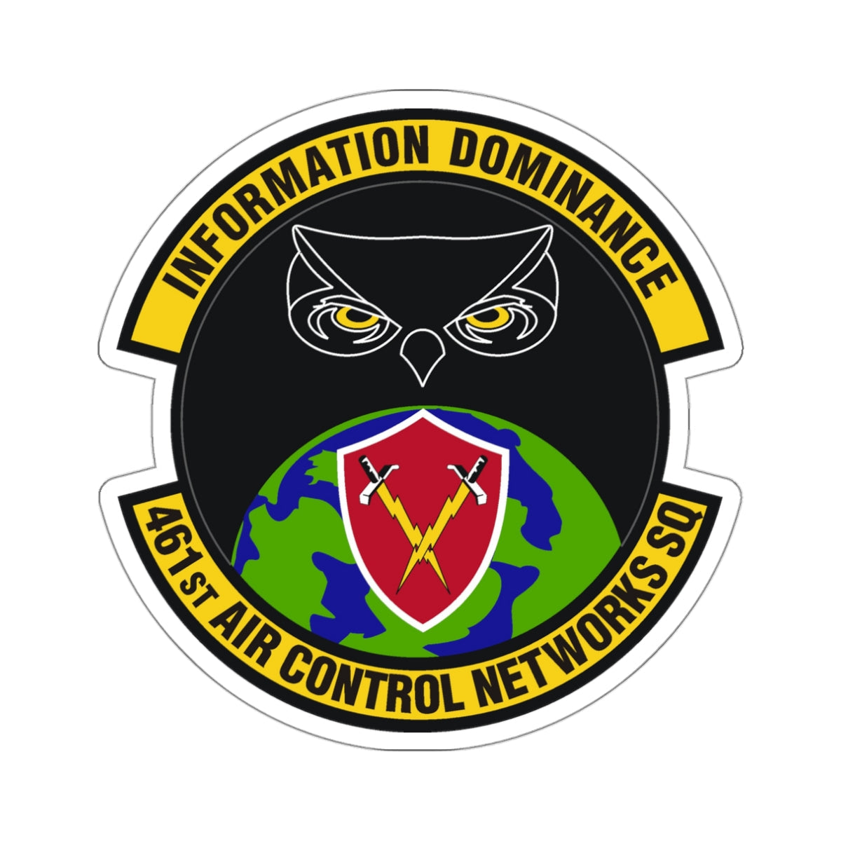 461st Air Control Networks Squadron (U.S. Air Force) STICKER Vinyl Die-Cut Decal-White-The Sticker Space