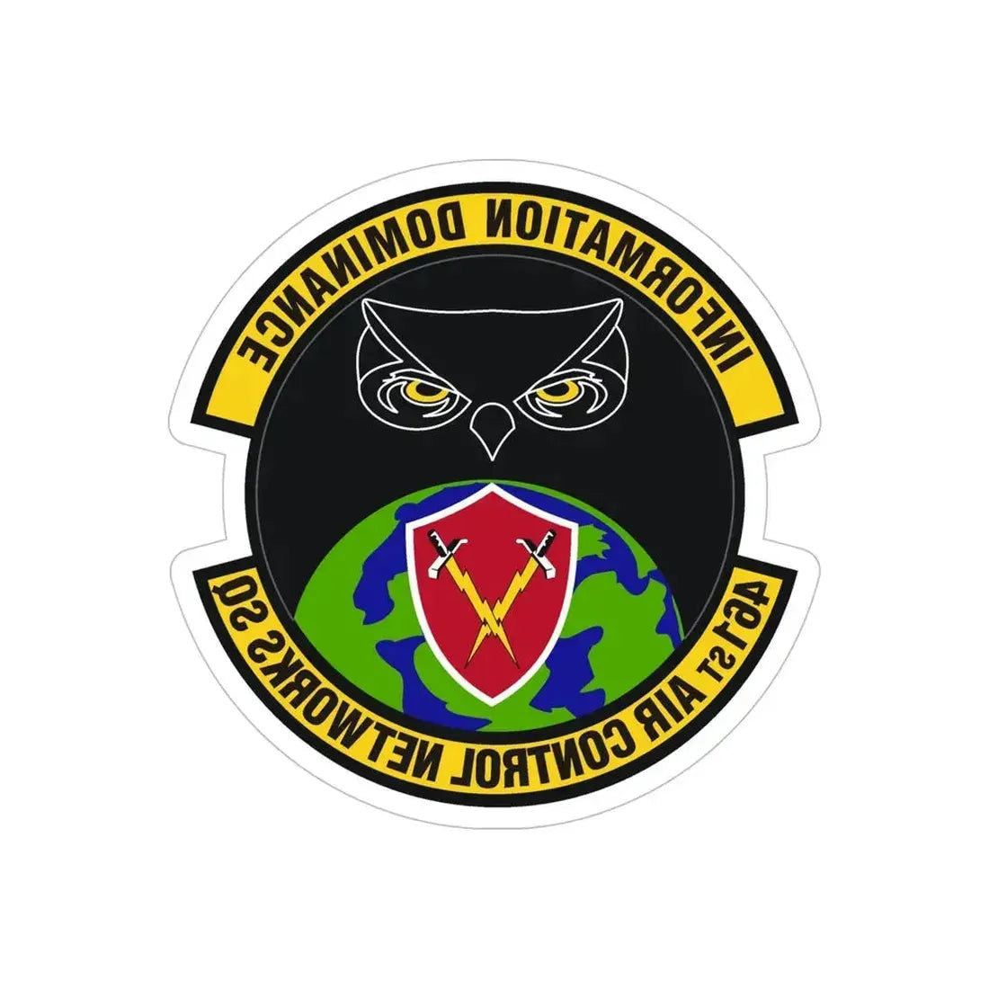 461st Air Control Networks Squadron (U.S. Air Force) REVERSE PRINT Transparent Die-Cut STICKER - The Sticker Space