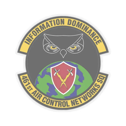 461st Air Control Networks Squadron (U.S. Air Force) STICKER Vinyl Kiss-Cut Decal 4 Inch Transparent - The Sticker Space