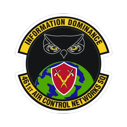 461st Air Control Networks Squadron (U.S. Air Force) STICKER Vinyl Kiss-Cut Decal 4 Inch White - The Sticker Space