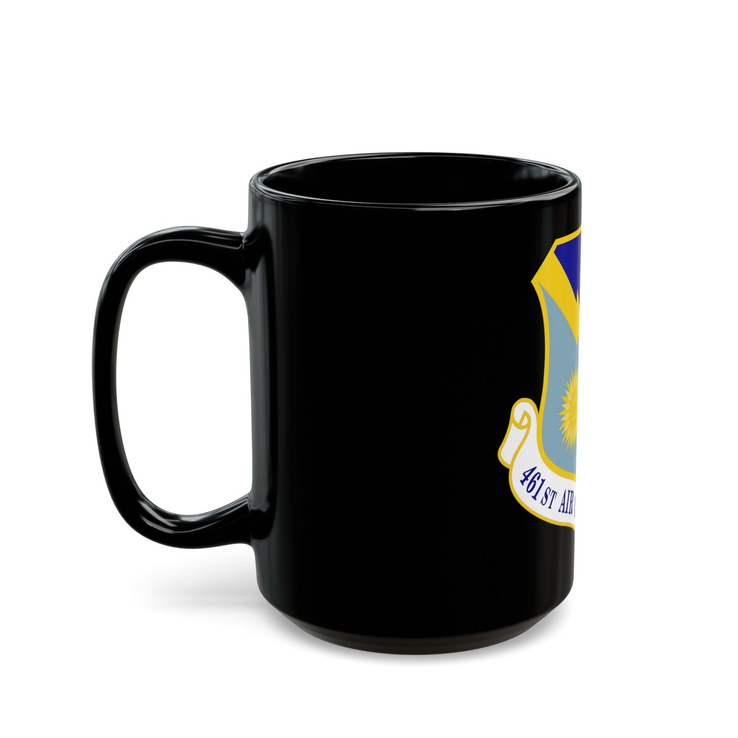 461st Air Control Wing (U.S. Air Force) Black Coffee Mug-The Sticker Space