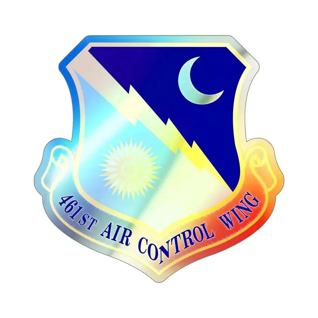 461st Air Control Wing (U.S. Air Force) Holographic STICKER Die-Cut Vinyl Decal 5 Inch Holographic - The Sticker Space