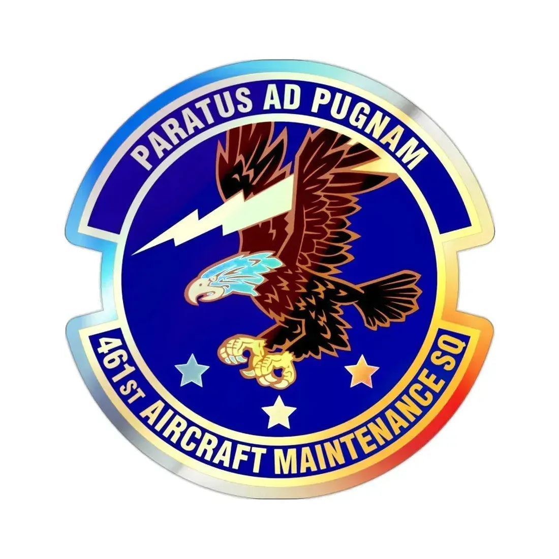 461st Aircraft Maintenance Squadron (U.S. Air Force) Holographic STICKER Die-Cut Vinyl Decal 2 Inch Holographic - The Sticker Space