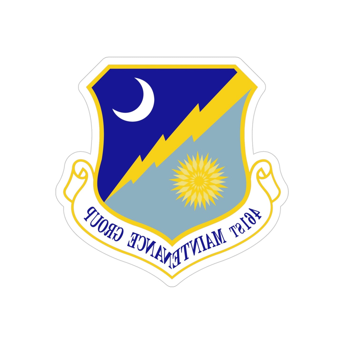 461st Maintenance Group (U.S. Air Force) REVERSE PRINT Transparent STICKER-4" × 4"-The Sticker Space