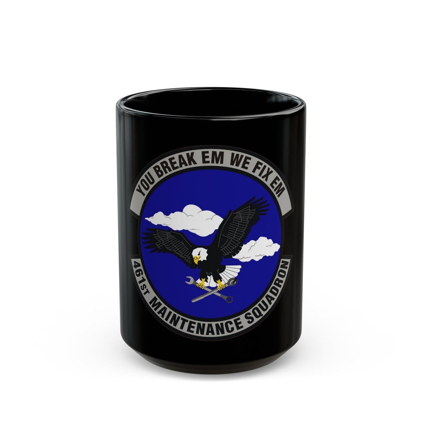 461st Maintenance Squadron (U.S. Air Force) Black Coffee Mug-15oz-The Sticker Space