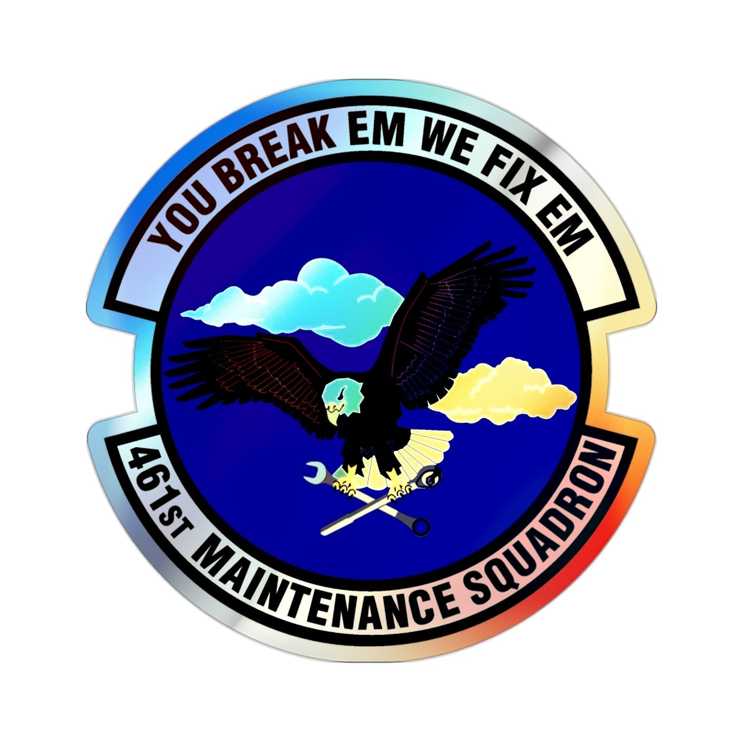 461st Maintenance Squadron (U.S. Air Force) Holographic STICKER Die-Cut Vinyl Decal-2 Inch-The Sticker Space