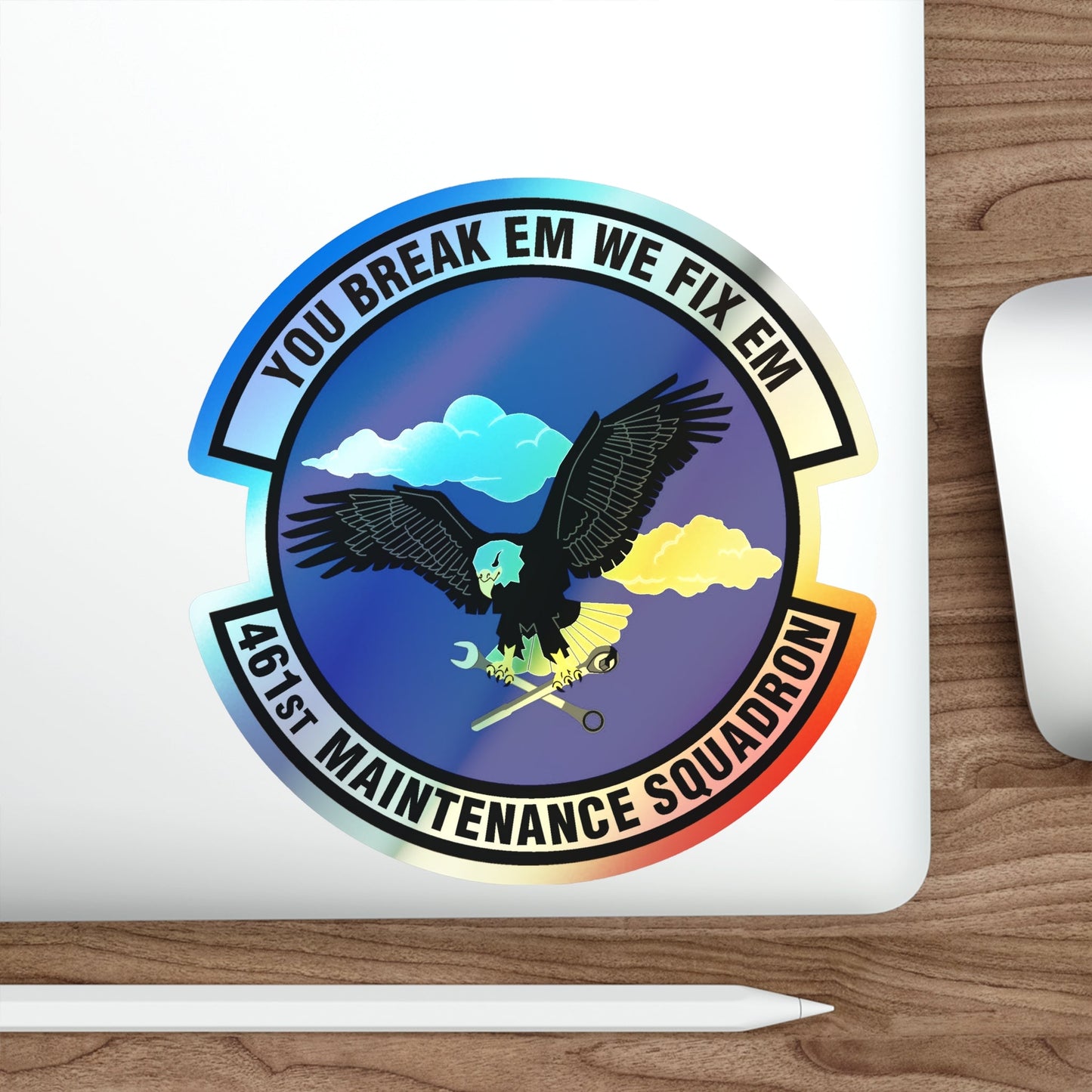 461st Maintenance Squadron (U.S. Air Force) Holographic STICKER Die-Cut Vinyl Decal-The Sticker Space