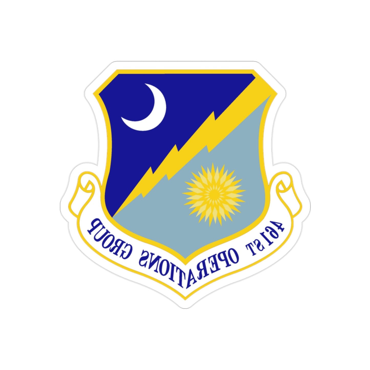 461st Operations Group (U.S. Air Force) REVERSE PRINT Transparent STICKER-2" × 2"-The Sticker Space