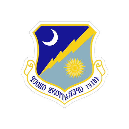 461st Operations Group (U.S. Air Force) REVERSE PRINT Transparent STICKER-4" × 4"-The Sticker Space