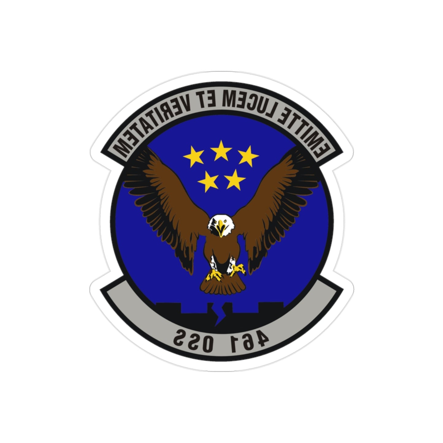 461st Operations Support Squadron (U.S. Air Force) REVERSE PRINT Transparent STICKER-2" × 2"-The Sticker Space