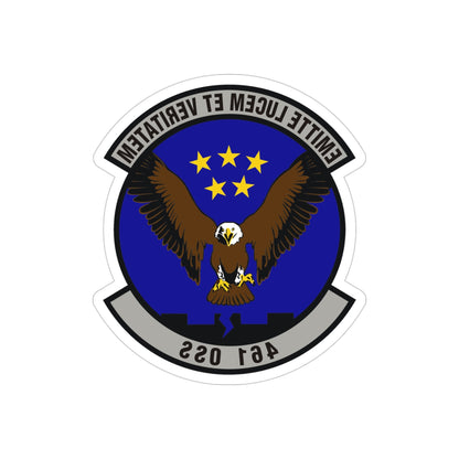 461st Operations Support Squadron (U.S. Air Force) REVERSE PRINT Transparent STICKER-4" × 4"-The Sticker Space