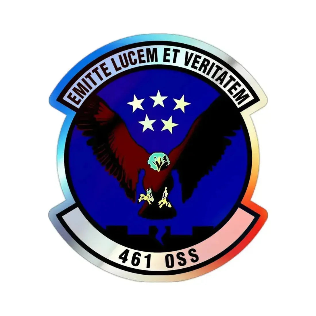 461st Operations Support Squadron (U.S. Air Force) Holographic STICKER Die-Cut Vinyl Decal 2 Inch Holographic - The Sticker Space