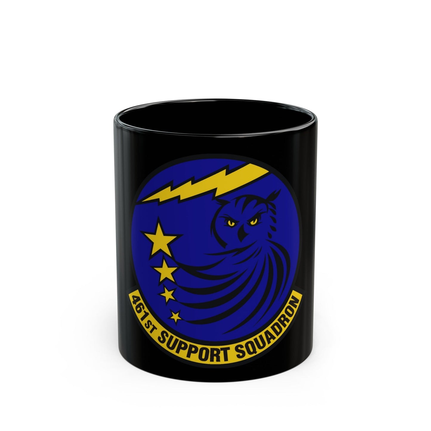 461st Support Squadron (U.S. Air Force) Black Coffee Mug-11oz-The Sticker Space