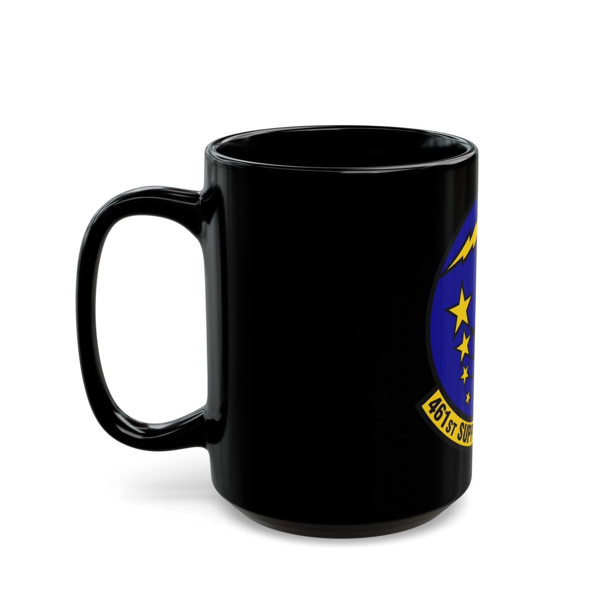 461st Support Squadron (U.S. Air Force) Black Coffee Mug-The Sticker Space