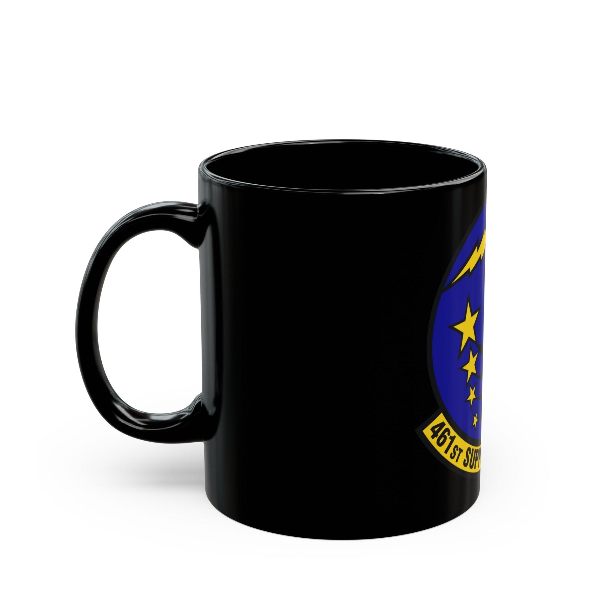 461st Support Squadron (U.S. Air Force) Black Coffee Mug-The Sticker Space