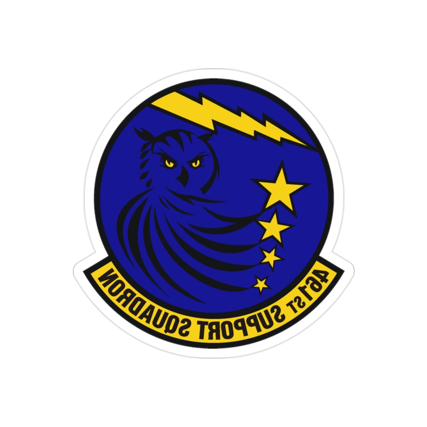 461st Support Squadron (U.S. Air Force) REVERSE PRINT Transparent STICKER-2" × 2"-The Sticker Space