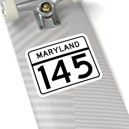 MD Route 145 (Maryland) (Road Sign) STICKER Vinyl Kiss-Cut Decal