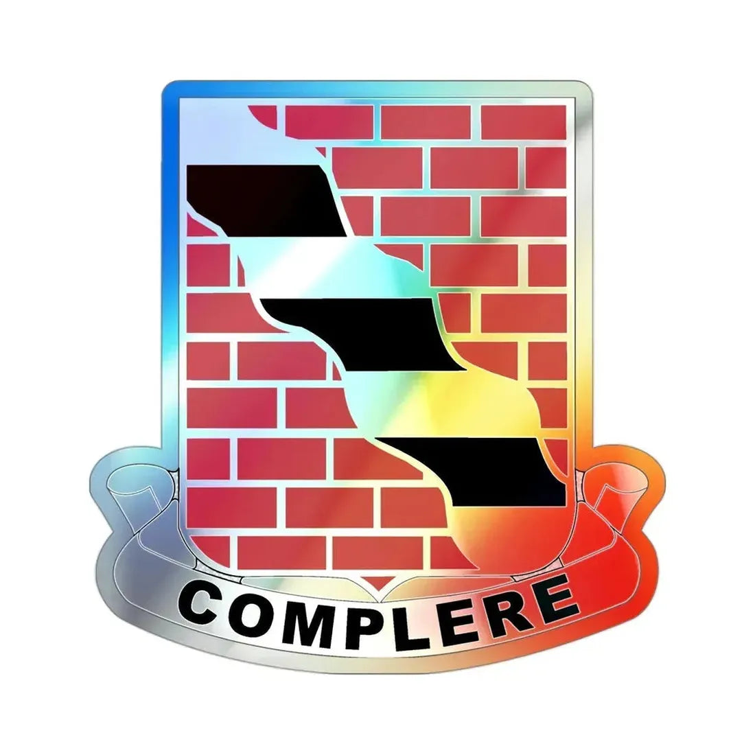 463 Engineer Battalion (U.S. Army) Holographic STICKER Die-Cut Vinyl Decal - The Sticker Space