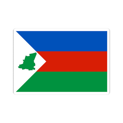 Flag of Vagaysky rayon Tyumen oblast 2003 (Russia) STICKER Vinyl Kiss-Cut Decal