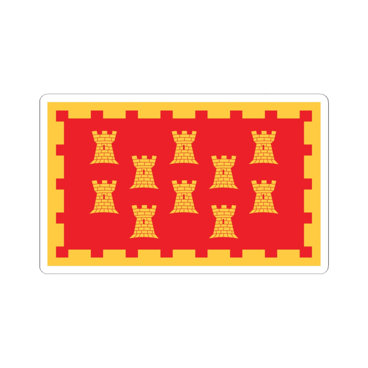 Unofficial County Flag of Greater Manchester (England) STICKER Vinyl Kiss-Cut Decal