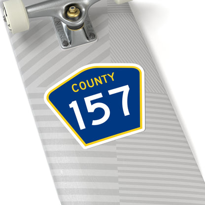 County 157 MN (Minnesota) (Road Sign) STICKER Vinyl Kiss-Cut Decal