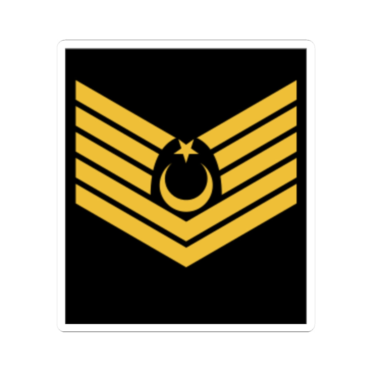 Kıdemli Üstçavuş rütbe (Turkey) (Military Rank) STICKER Vinyl Kiss-Cut Decal