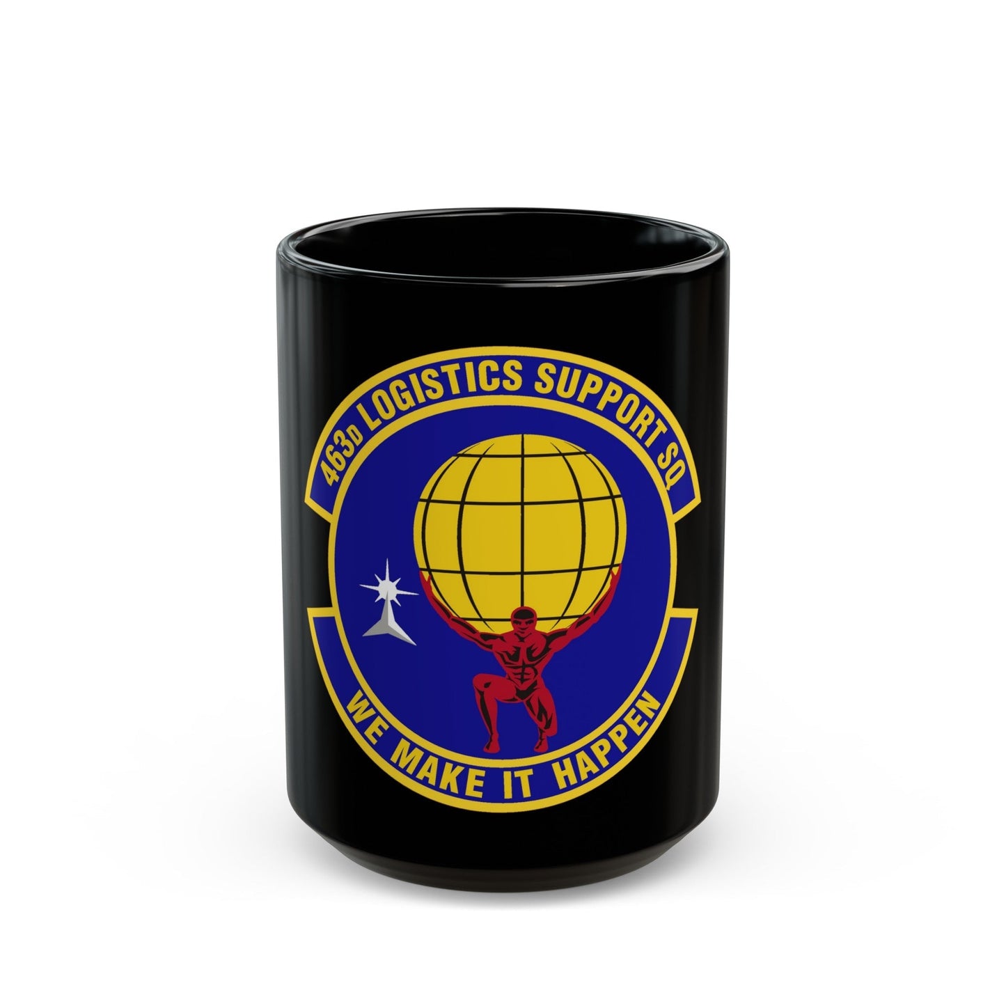 463d Logistics Support Squadron (U.S. Air Force) Black Coffee Mug-15oz-The Sticker Space