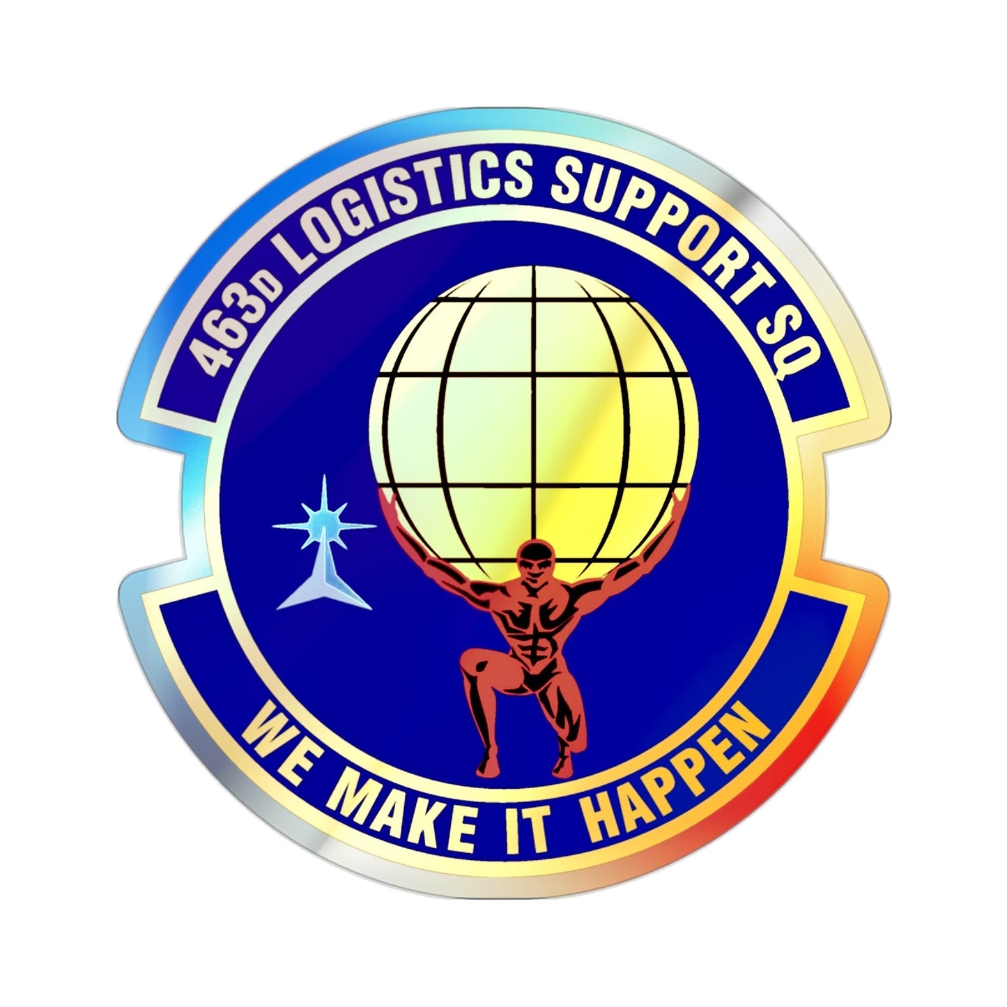 463d Logistics Support Squadron (U.S. Air Force) Holographic STICKER Die-Cut Vinyl Decal-2 Inch-The Sticker Space