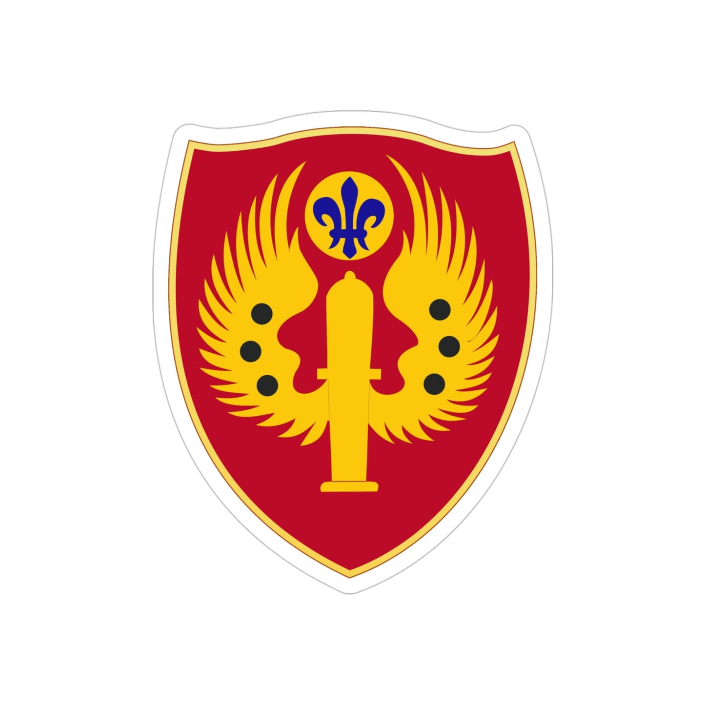 463rd Airborne Field Artillery Battalion (U.S. Army) REVERSE PRINT Transparent STICKER-4" × 4"-The Sticker Space