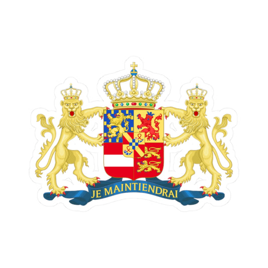 Arms of Prince William IV of Orange royal crown (Netherlands) (Coat of Arms) STICKER Vinyl Kiss-Cut Decal