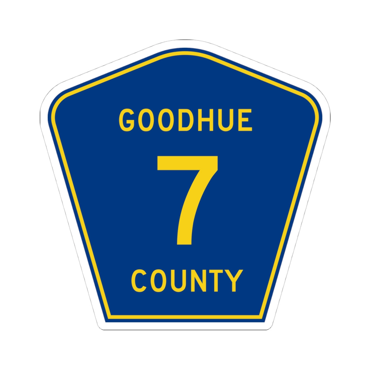 Goodhue County Route 7 (Minnesota) (Road Sign) STICKER Vinyl Kiss-Cut Decal