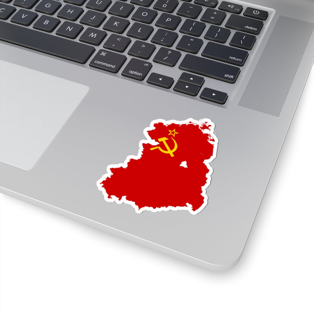 Flag map of USSR-East Germany (Germany) STICKER Vinyl Kiss-Cut Decal