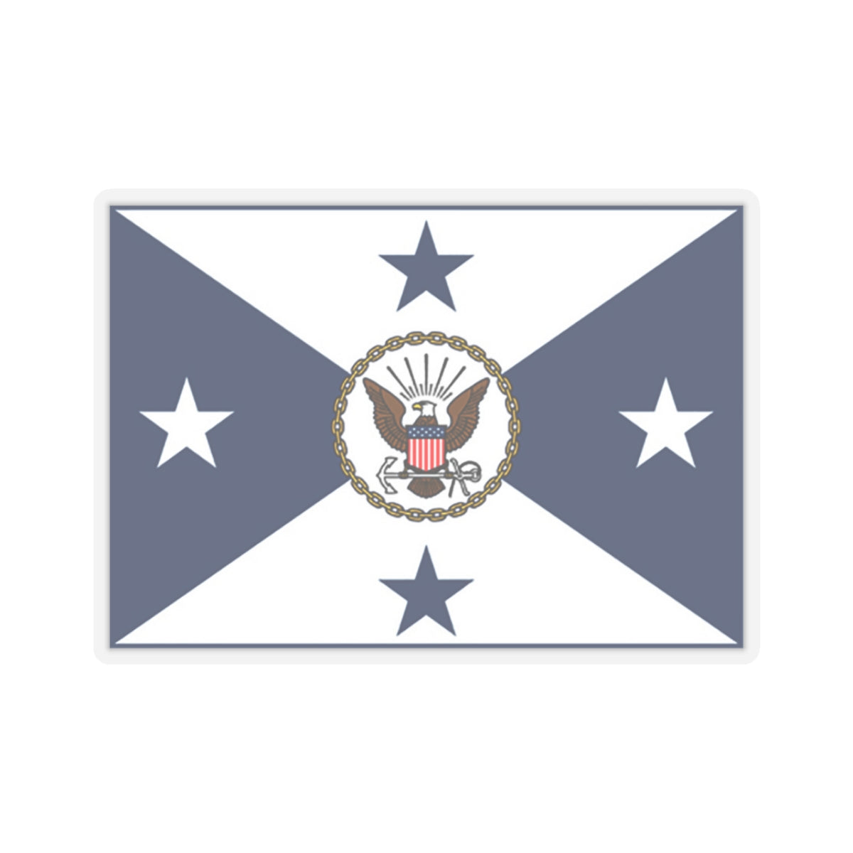 VCNO FLAG NO POLE (U.S. Navy) STICKER Vinyl Kiss-Cut Decal