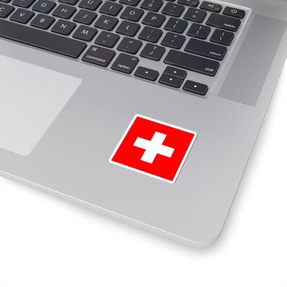 Flag of Switzerland 2-16-2 (Switzerland) STICKER Vinyl Kiss-Cut Decal