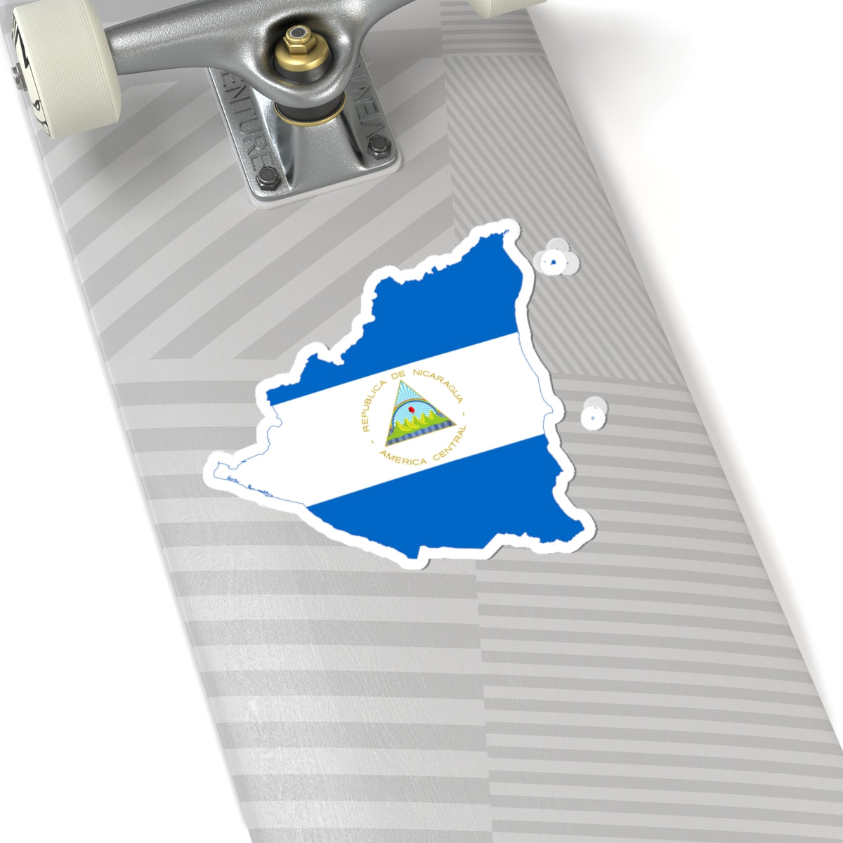 Flag map of Nicaragua (Nicaragua) STICKER Vinyl Kiss-Cut Decal