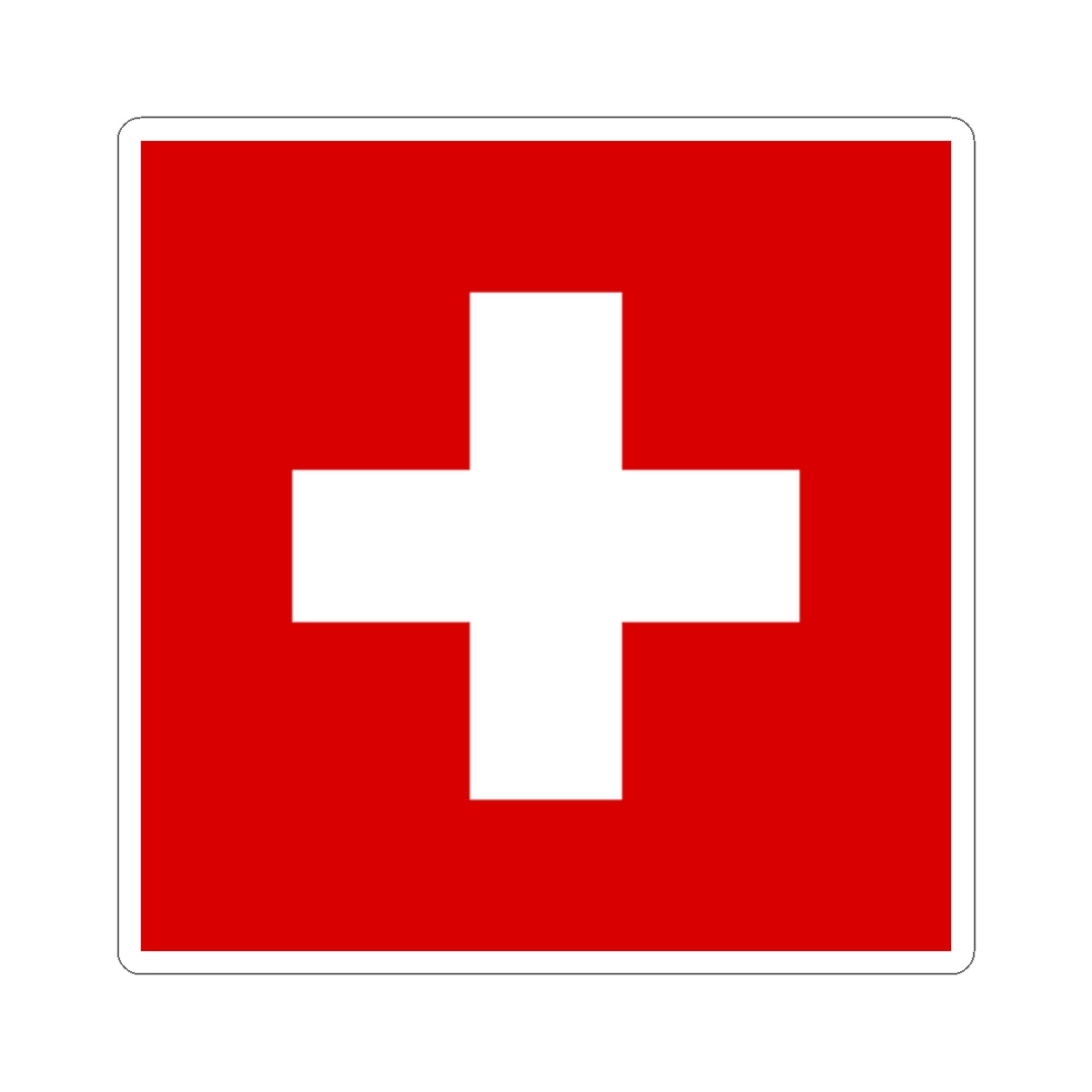 Flag of Switzerland - 2 (Switzerland) STICKER Vinyl Kiss-Cut Decal