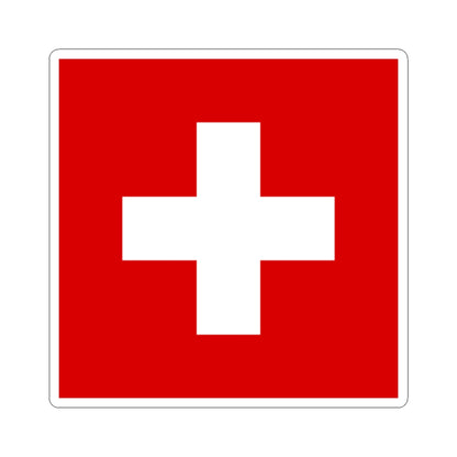 Flag of Switzerland - 2 (Switzerland) STICKER Vinyl Kiss-Cut Decal