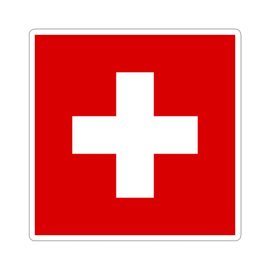 Flag of Switzerland - 2 (Switzerland) STICKER Vinyl Kiss-Cut Decal