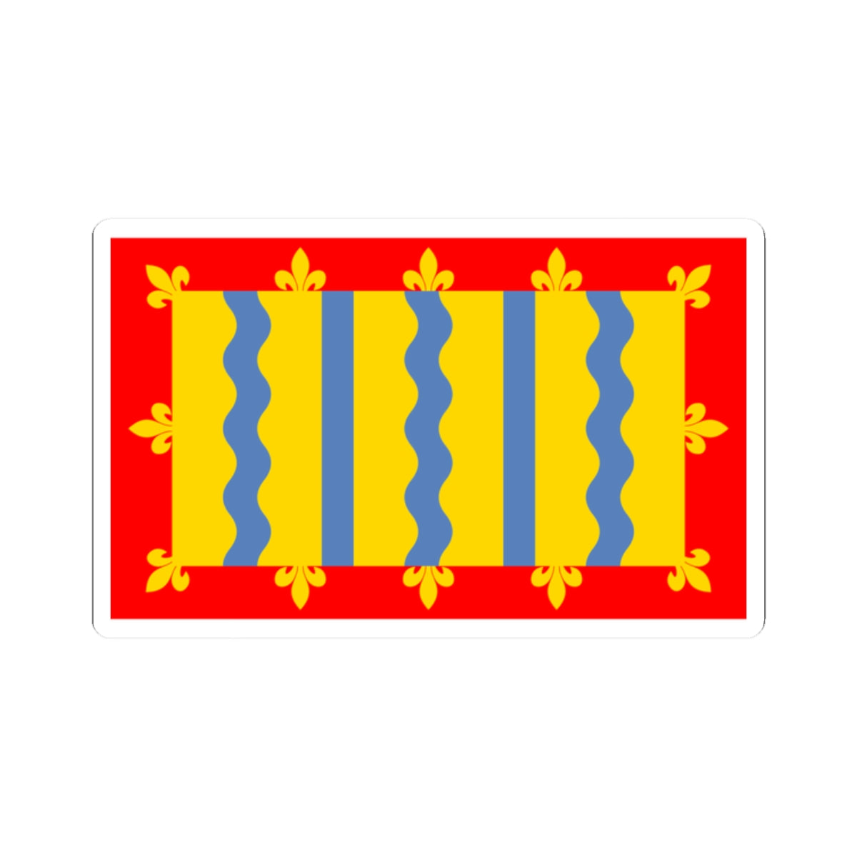 Flag of Cambridgeshire (England) STICKER Vinyl Kiss-Cut Decal