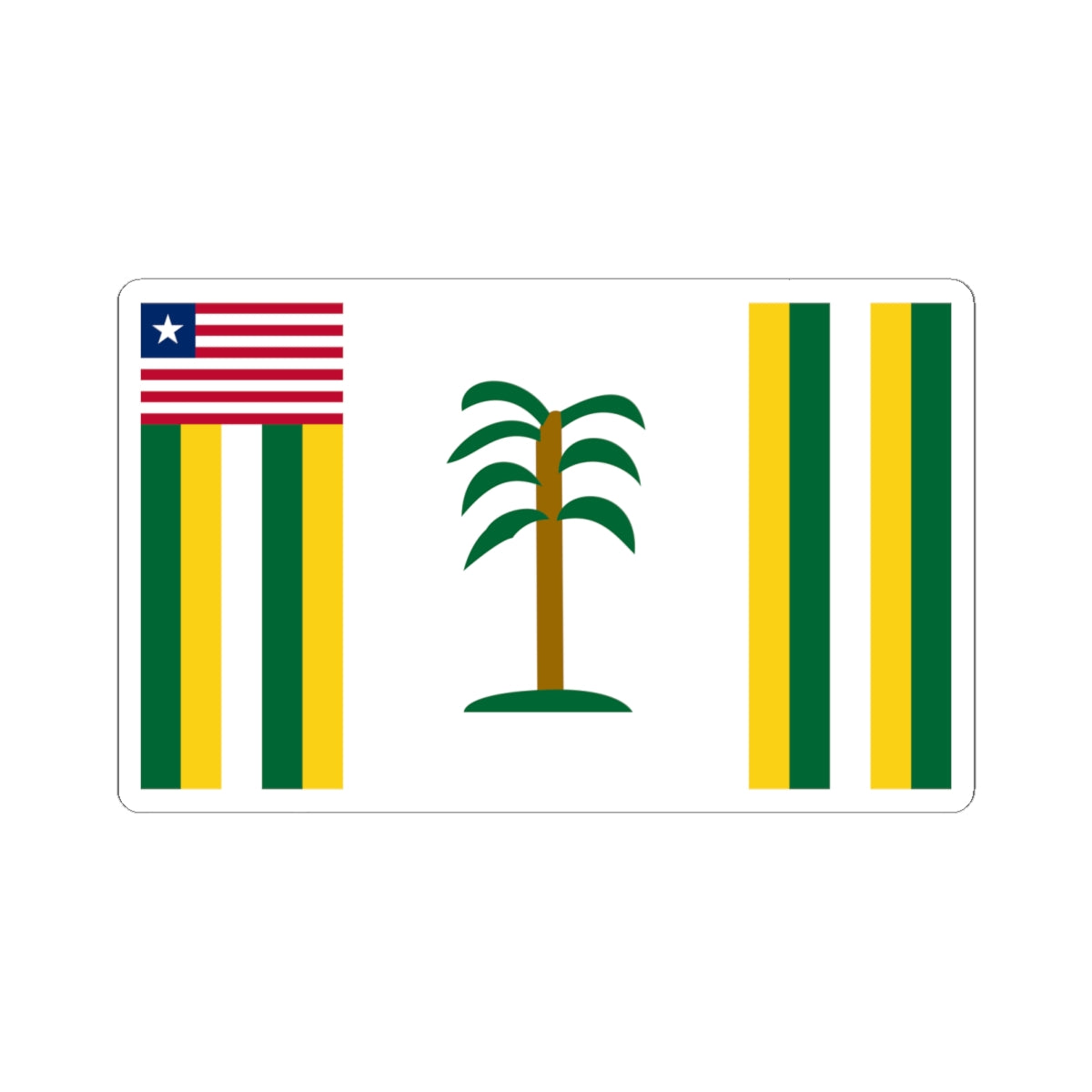 Flag of Grand Kru County (Liberia) STICKER Vinyl Kiss-Cut Decal