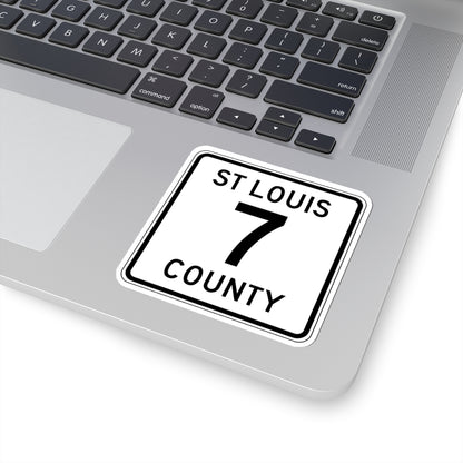 St Louis County Route 7 MN (Minnesota) (Road Sign) STICKER Vinyl Kiss-Cut Decal