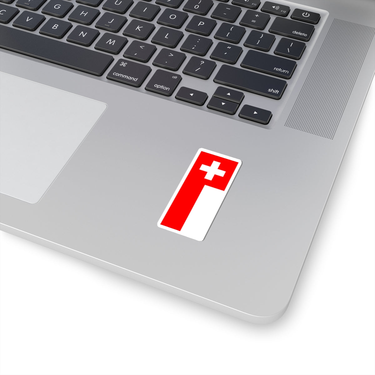 Vertical flag of Switzerland (Switzerland) STICKER Vinyl Kiss-Cut Decal