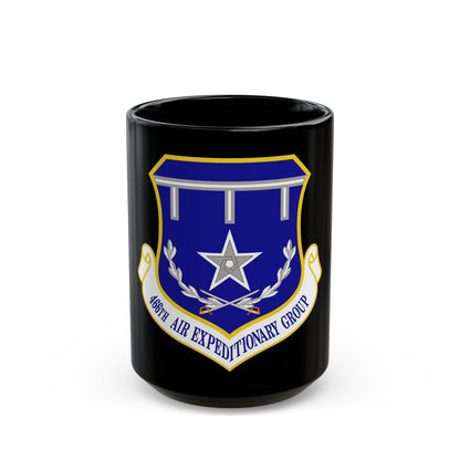 466th Air Expeditionary Group (U.S. Air Force) Black Coffee Mug-15oz-The Sticker Space