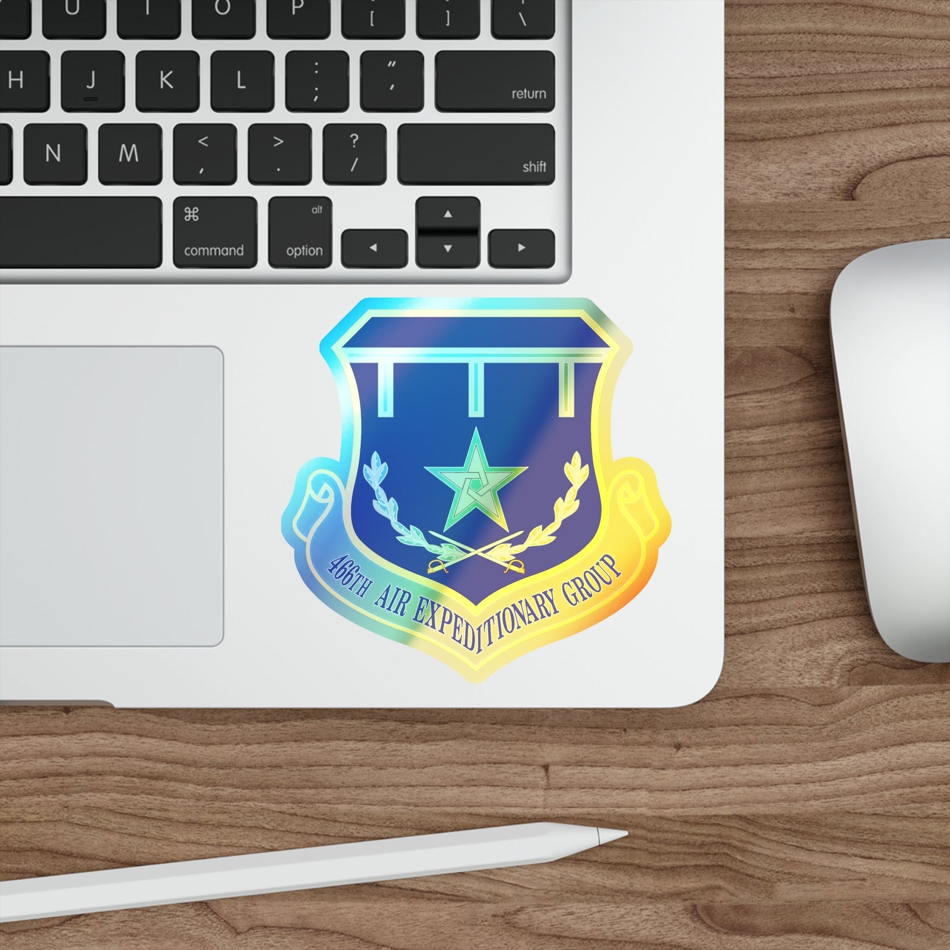 466th Air Expeditionary Group (U.S. Air Force) Holographic STICKER Die-Cut Vinyl Decal-The Sticker Space