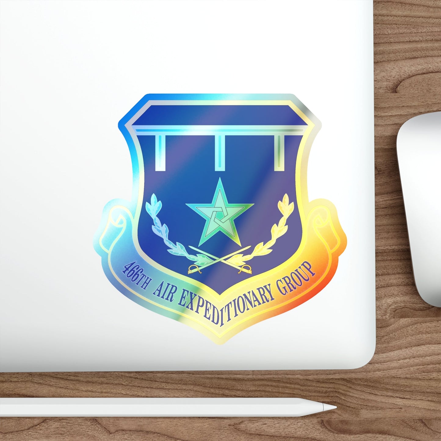 466th Air Expeditionary Group (U.S. Air Force) Holographic STICKER Die-Cut Vinyl Decal-The Sticker Space