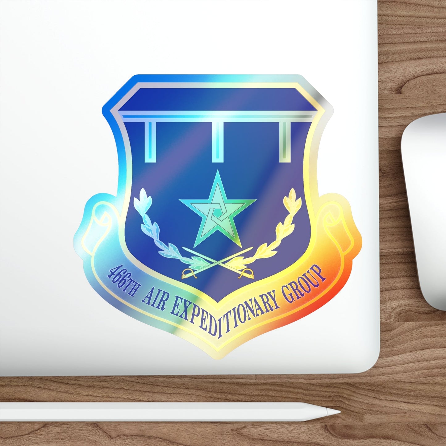 466th Air Expeditionary Group (U.S. Air Force) Holographic STICKER Die-Cut Vinyl Decal-The Sticker Space