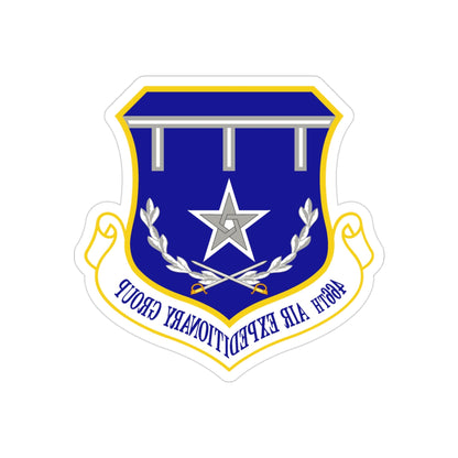 466th Air Expeditionary Group (U.S. Air Force) REVERSE PRINT Transparent STICKER-3" × 3"-The Sticker Space