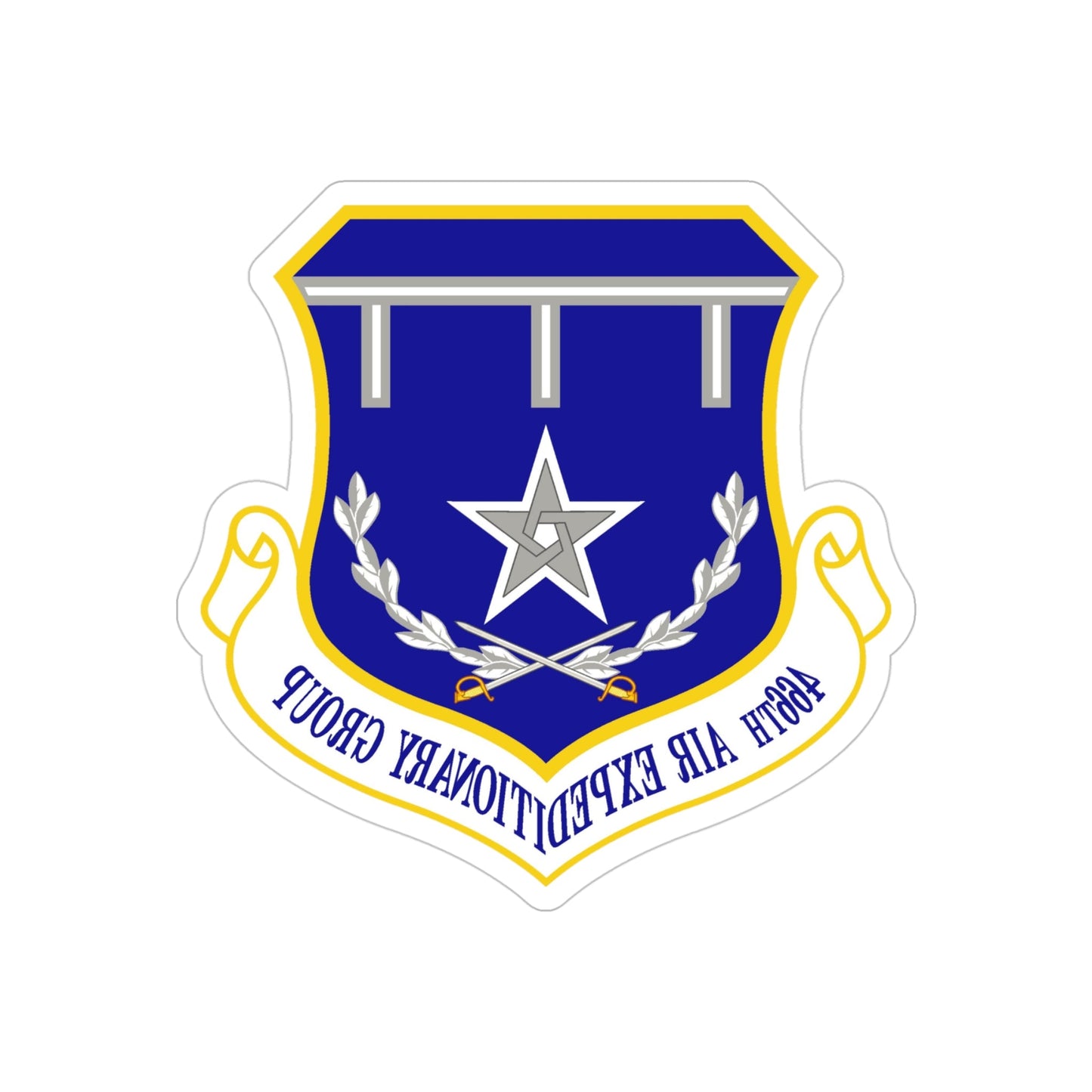 466th Air Expeditionary Group (U.S. Air Force) REVERSE PRINT Transparent STICKER-4" × 4"-The Sticker Space