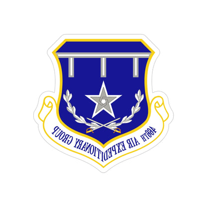 466th Air Expeditionary Group (U.S. Air Force) REVERSE PRINT Transparent STICKER-4" × 4"-The Sticker Space